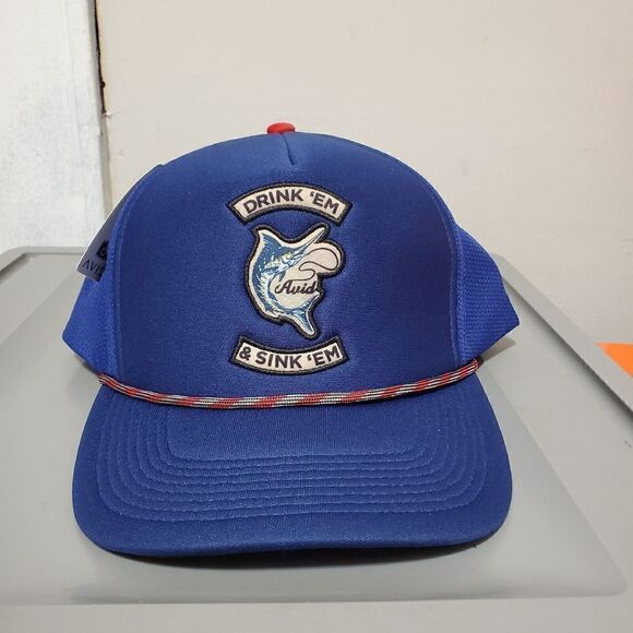 Avid Watering Hole Hat / Cap Adjustable Snapback MH1221703 Blue/Red - Picture 2 of 10